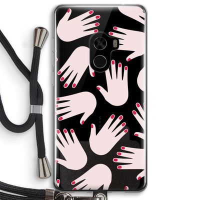 Hands pink: Xiaomi Mi Mix 2 Transparant Hoesje met koord