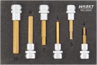 HAZET Dopsleutelbitset 163-302/6 - 3/8 inch (10 mm) vierkant hol - Binnen-zeskant-profiel - 6-delig - 4 - 10