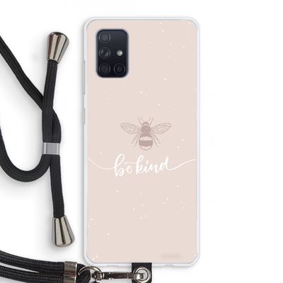 Be(e) kind: Samsung Galaxy A71 Transparant Hoesje met koord