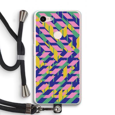 Skew Blush 1: Pixel 3 XL Transparant Hoesje met koord