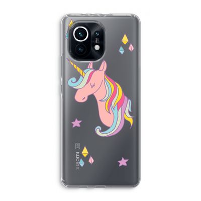Roze eenhoorn: Xiaomi Mi 11 Transparant Hoesje