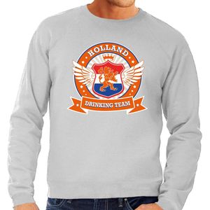 Grijze Holland drinking team sweater heren