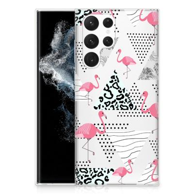 Samsung Galaxy S22 Ultra | TPU Hoesje | Flamingo Triangle