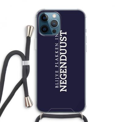 Blijve plakken in Negenduust: iPhone 12 Pro Max Transparant Hoesje met koord