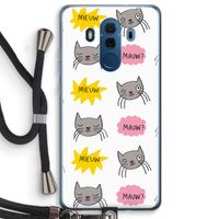 Meow: Huawei Mate 10 Pro Transparant Hoesje met koord