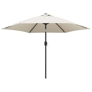 vidaXL Parasol met stalen paal 3 m zandwit