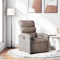 Fauteuil verstelbaar stof taupe