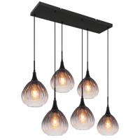 Globo Zwarte hanglampOlsen 6-lichts - 15887-6H