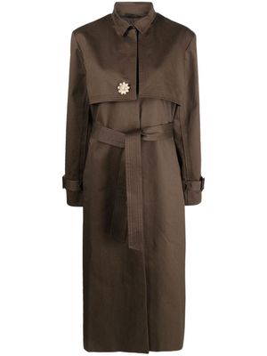 DESTREE trench Rudolf à taille ceinturée - Marron