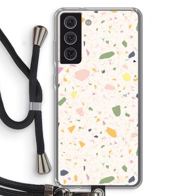 Terrazzo N°21: Samsung Galaxy S21 FE Transparant Hoesje met koord