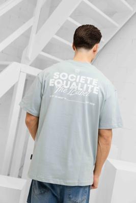 Equalité Societe 2.0 Oversized T-Shirt Heren Lichtblauw - Maat L - Kleur: Lichtblauw | Soccerfanshop