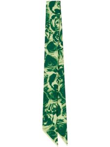 Burberry foulard en soie à fleurs - Vert