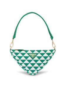 Prada mini sac à logo brodé - Vert