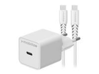 Mobilize Mobilize Wall Charger USB-C GaN 30W with PD/PPS + USB-C Nylon Cable 1.2m White