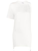 Courrèges robe courte à coupe asymétrique - Blanc