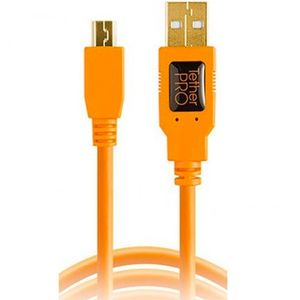 Tether Tools TetherPro USB 2.0 Male to Mini-B 5 pin 4,6m Hi-Visibility oranje