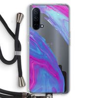 Zweverige regenboog: OnePlus Nord CE 5G Transparant Hoesje met koord