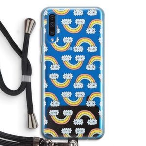 Regenboog: Samsung Galaxy A50 Transparant Hoesje met koord
