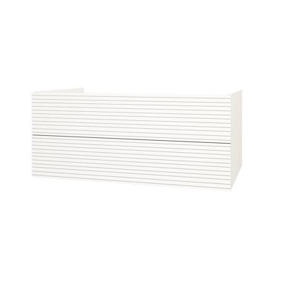 Onderkast BWS Elite 120x45x50 cm Met Horizontaal Reliëf Mat Wit