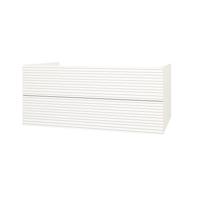 Onderkast BWS Elite 120x45x50 cm Met Horizontaal Reliëf Mat Wit