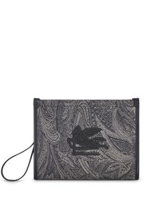 ETRO pochette à motif Pegaso - Noir