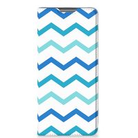 Xiaomi 12 Pro Hoesje met Magneet Zigzag Blauw