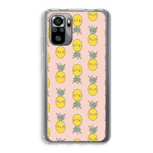 Ananas: Xiaomi Redmi Note 10S Transparant Hoesje