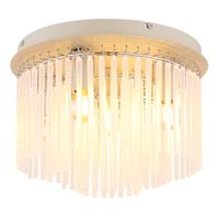 Globo PlafondlampGorley zand bruin met glas Ø 32cm - 15698DB
