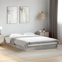 Bedframe bewerkt hout grijs sonoma eikenkleurig 140x200 cm