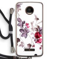 Mooie bloemen: Motorola Moto Z Force Transparant Hoesje met koord