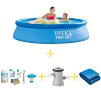Intex Zwembad - Easy Set - 244 x 61 cm - Inclusief WAYS Onderhoudspakket, Filterpomp & Grondzeil - thumbnail
