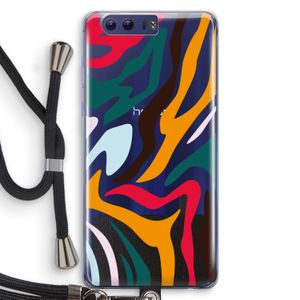 Colored Zebra: Honor 9 Transparant Hoesje met koord