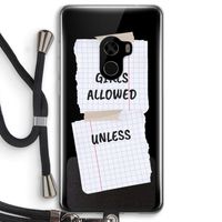 No Girls Allowed Unless: Xiaomi Mi Mix 2 Transparant Hoesje met koord
