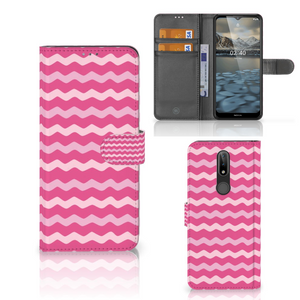 Nokia 2.4 Telefoon Hoesje Waves Pink