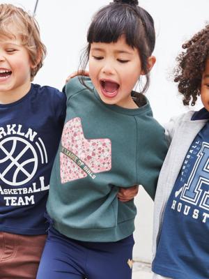 Sportset voor meisjes met molton sweater + legging van technisch materiaal groen