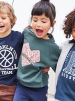 Sportset voor meisjes met molton sweater + legging van technisch materiaal groen