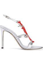 Giuseppe Zanotti sandales Coralli en cuir - Argent