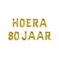 Folie ballon slinger - Hoera 80 jaar