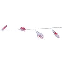 Halloween deco LED verlichting/lampjes skelet hand - op batterijen - 115 cm - griezel uitstraling Halloween deco LED verlichting/lampjes skelet hand - op batterijen - 115 cm - griezel uitstraling
