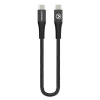 Mobilize Strong Nylon Cable USB-C to USB-C 20cm. 100W Black