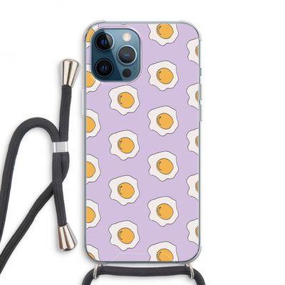 Bacon to my eggs #1: iPhone 12 Pro Max Transparant Hoesje met koord