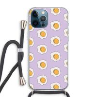Bacon to my eggs #1: iPhone 12 Pro Max Transparant Hoesje met koord