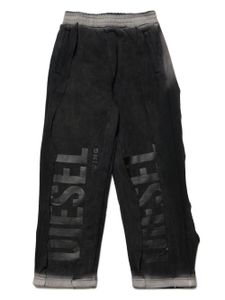 Diesel Kids pantalon de jogging à logo imprimé - Noir