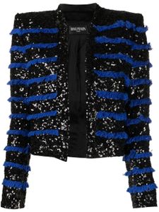 Balmain veste à sequins - Noir