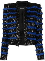 Balmain veste à sequins - Noir