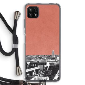 Marrakech Skyline : Samsung Galaxy A22 5G Transparant Hoesje met koord