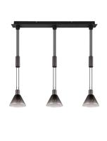 Trio Design hanglamp Stanley 3-lichts smoke glas 319500332 - thumbnail