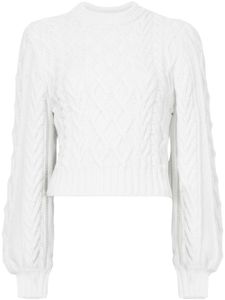 Proenza Schouler White Label pull en laine mérinos à col rond - Blanc