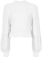 Proenza Schouler White Label pull en laine mérinos à col rond - Blanc