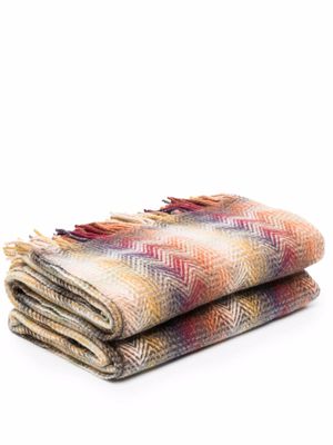 Missoni Home couverture à motif zigzag brodé - Tons neutres